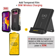 هاتف Ulefone Armor 27T Pro 5G Rugged Phone 10600mAh Android 14 هاتف ذكي 50MP + 64MP كاميرا ليلية 6.78 بوصة 120 هرتز 24GB + 256GB NFC Mobile