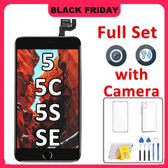 AAA+ Display For iPhone 5 5C 5S SE 2016 LCD Screen Touch Digitizer Full Set Replacement Complete Assembly Pantalla+Front Camera
