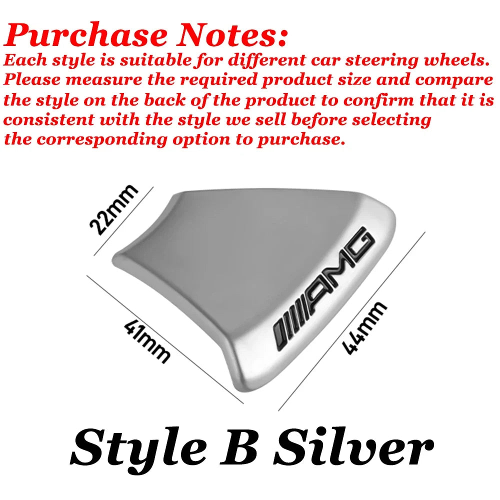 ABS Car Steering Wheel Emblem Sticker Interior Badge Decoration for Mercedes Benz W205 W168 W108 AMG W176 W204 W212 GLC CLA GLA
