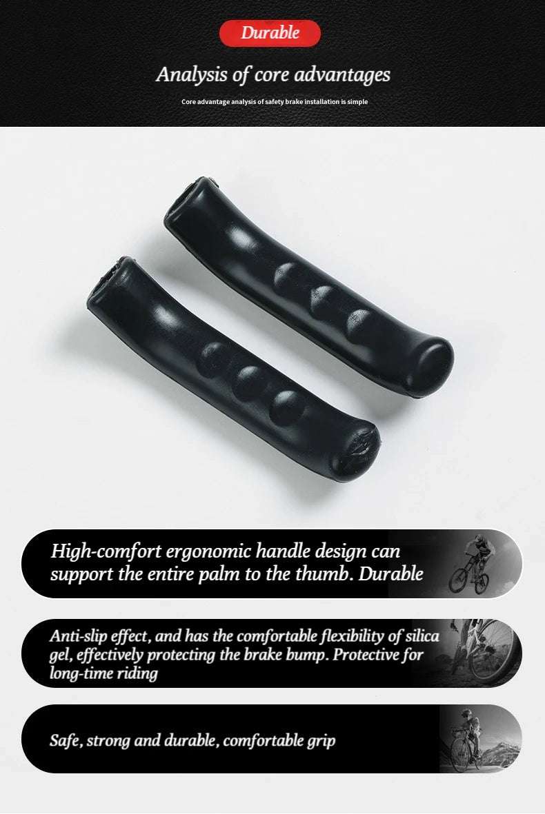 Bicycle Brake Handle Cover Sleeve, Silicone MTB Grips, Handlebar Protect Cover, Anti-slip Cycling Gear, Bike Accessories