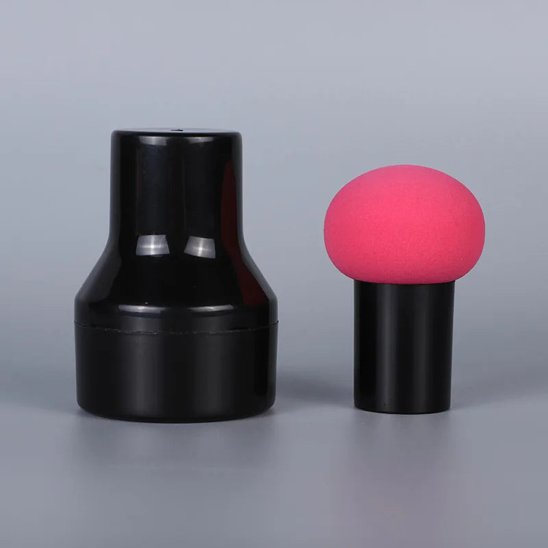 Cosmetic Puff Powder Brush Round Head Mushroom Shape Handle Makeup Foundation Sponge Concealer Smooth Dry &Wet Beauty Tool