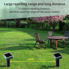 Solar Ultrasonic Rat Repellent Cat Repellent Ultrasonic Outdoor Long-lasting Anti-cat Meowing Solar Electronic Repeller ABS