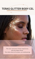 Eye Glitter Nail Hair Body Face Gel Art Waterproof High Gloss Glitter Body Multifunctional Makeup Decoration Party Festival
