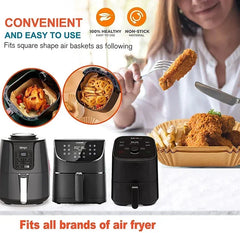 50/100pcs Air Fryer Disposable Liners, Non-Stick Airfryer Baking Papers, Non-stick Parchment Paper for Baking Roasting Microwave