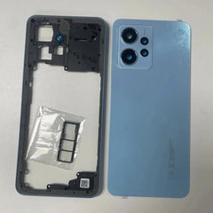 For Redmi Note 12 4G Phone Housing Middle Frame Battery Back Cover Case Panel Lid Rear  Camera Lens SIM Card Tray