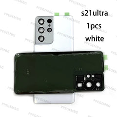 S21ultra Glass For Samsung S21ultra s21 ultra G998 Battery Back Cover Rear Door Lid Panel Shell Housing Case Camera Lens Parts