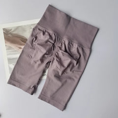 Summer Seamless Yoga Shorts High Waist Workout Shorts Women Sexy Booty Tummy Control Gym Leggings Breathable Running Shorts