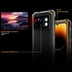 [World Premiere] HOTWAV Cyber 13 Rugged Phone 150LM Flashlight 8GB 128GB Smartphone 6.6'' HD+ 10800mAh 64MP Android 14 Cellphone