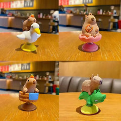 1pc Capybara Car Interior Decoration Creative Spring Capybara Shaking Head Dashboard Figurine moto hand Ornament