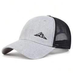 Unisex Mountain Range Embroidery Baseball Net Caps Spring Summer Outdoor Adjustable Casual Hats Dad Hat Sunscreen Hat
