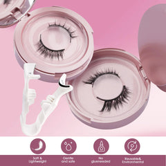 Magnetic Eyelashes 1/2 Pairs Handmade 3D Mink Lashes Reusable False Eyelashes Set Natural Long Fake Eyelash Makeup Tweezers Tool
