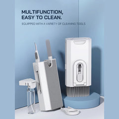 8 in 1 Cleaning Kit Computer Keyboard Cleaner Brush Earphones Cleaning Pen For Earbuds iPad Phones Cleaning Tools Keycap Puller