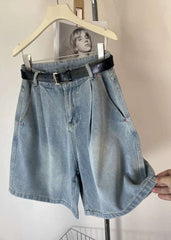 High Waist Wide Leg Jeans orts Women Loose Fit Straight Cut Five Lengths Summer New Sle Korean Version Slimming Effect