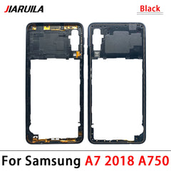 الإطار الأوسط لهاتف Samsung A41 F62 M51 M62 A7 2018 مع زر التحكم في الصوت والإطار الأمامي والإطار الأوسط وهيكل الهيكل