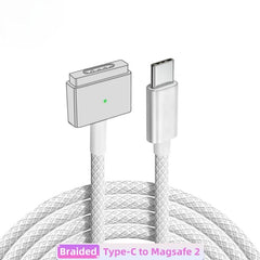 كابل شحن سريع USB Type-C إلى Magsafe1 و2 برأس مغناطيسي L / T لأجهزة MacBook Air / Pro