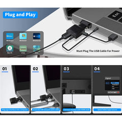 1080P HD VGA To HDMI-compatible Adapter With 3.5mm Audio Cable To HDTV Projector Video Audio Converter For PC Laptop Monitor
