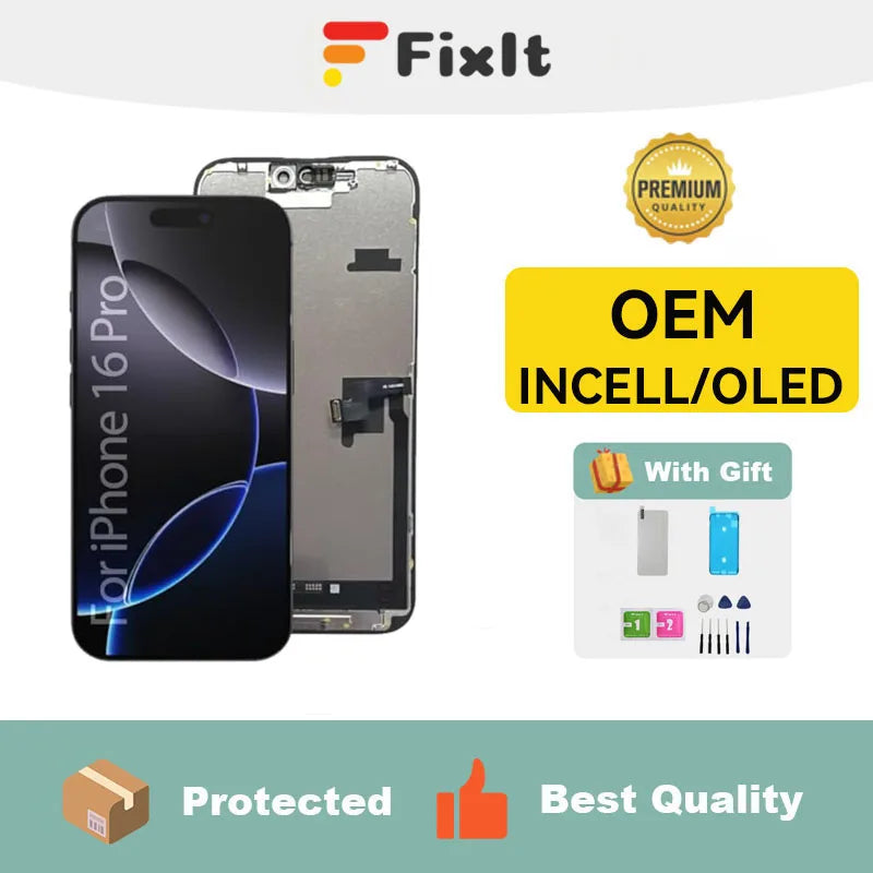 شاشة بديلة ممتازة لهاتف iPhone 16 Pro مقاس 6.9 بوصة مع إطار محول رقمي لشاشة LCD للهاتف المحمول مع أداة تجميع كاملة