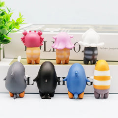 12PCS 5cm Sonny Angel Blind Box Shark Cat Series Anime Figures Room Ornaments Children's Christmas Gift High Quality Ornaments