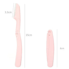 3PCS Portable Eyebrow Trimmer Safe Eyebrow Shaper Foldable Eyebrow Trimmer Razor Blade Razor Women's Makeup Tools