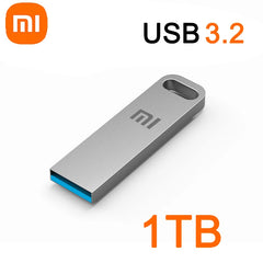 محرك أقراص فلاش USB 3.2 فائق السرعة من شاومي بسعة 2 تيرابايت، محرك أقراص USB صغير معدني، محرك أقراص USB من النوع C، قرص مقاوم للماء، محرك أقراص SSD U