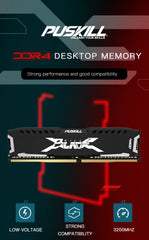 ذاكرة PUSKILL RAM DDR4 سعة 16 جيجابايت و8 جيجابايت و1.2 فولت وتردد 3200 ميجاهرتز و2666 ميجاهرتز وذاكرة تبريد UDIMM للكمبيوتر المكتبي
