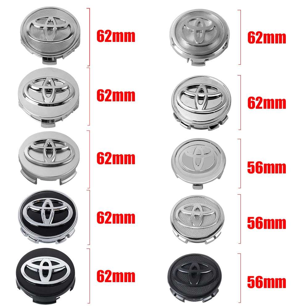 56/62mm Car Wheel Center Cover Decoration Badge Auto Hub Caps For Toyota C-hr Rav4 Yaris Hilux Avensis Prius Auris Corolla Cross