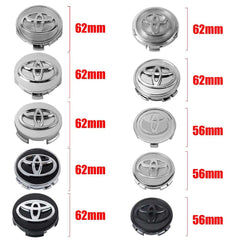 56/62mm Car Wheel Center Cover Decoration Badge Auto Hub Caps For Toyota C-hr Rav4 Yaris Hilux Avensis Prius Auris Corolla Cross