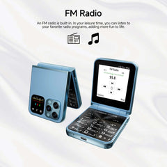 SERVO i16 PRO MAX Flip Mobile Phone 4 SIM Standby Speed Dial Magic Voice Flashlight Call Recording 2G GSM Button Fold Cellphones