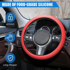 Car Steering Wheel Cover Protective Cover Soft And Odorless Silicone Texture Steering Wheel Cover Car Steering Wheel Protection