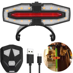 Turn Signal Rear Lamp USB Rechargable Waterproof E-Scooter Safety Warning Tail Light LED Turn Signal Light for M365 Pro 2 MI 4