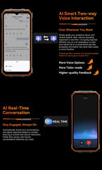 هاتف Blackview OSCAL Marine 2 Rugged Phone بذاكرة وصول عشوائي (RAM) سعة 8 جيجابايت وذاكرة تخزين داخلية سعة 256 جيجابايت وبطارية 11000 مللي أمبير في الساعة وشاشة عالية الدقة مقاس 6.56 بوصة وUnisoc T61 وAndroid 15 وNFC
