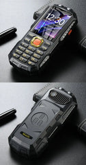 4G LTE Senior Flip Phone for Elderly Large Buttons Powerbank Long Standby SOS Call LED Light Loud Sound Fast Dial