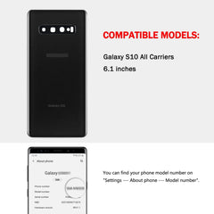 Compatible for Samsung Galaxy S10 Back Glass Cover Replacement 6.1-Inches SM-G973 All Carriers with Installation Manual + Repair