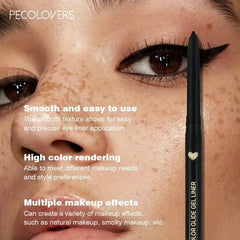 3PCS Waterproof Lasting Matte Eyeliner Gel Pencil Black Quick Drying Sweatproof Smudge Proof Natural Eye Liner Gel Pen Makeup