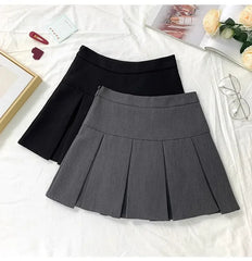 Grey High-waisted Mini Dress For Women Slimming Versatile Anti-exposure A- line Skirt Design Sensibility Spring Autumn 2024 New