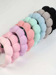 3 件套时尚 Microfiber Washing Wristbands Scrunchies Puffy Headband Spa Bubble Headband for Washing Face Makeup Shower Skincare