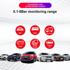 Tire Pressure Monitoring System Temperature Warning New C External Battery Version Sensors Solar TPMS Car Tyre Pressure Monitor