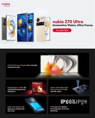 New Original Global Version Nubia Z70 Ultra NX733J Snapdragon8 Elite 1.5K HD Display 35mm Lens 50MP*2+64MP 6150mAh 80W IP69 NFC