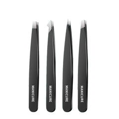 4 Pcs Colorful Eyebrow Tweezer Hair Beauty Fine Hairs Puller Stainless Steel Slanted Eye Brow Clips Removal Makeup Tools