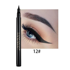 12 color rainbow DIY colored eyeliner is not easy to smudge matte eyeliner pen