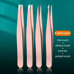 2/4pcs Eyebrow Tweezers Set Professional Tweezers For EyebrowsGreat Precision For Facial HairSplinter And Ingrown Hair Removal F