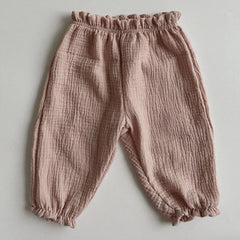 Summer New Baby Pants Korean Kids Spring Organic Cotton Loose Tiger Bear Floral Print Pants Boys And Girls Lantern Trousers