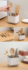 Double Layer Detachable Chopsticks Cage Multifunctional Spoon Fork Storage Holder Cutlery Organizer Kitchen Accessories