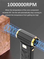 Xiaomi 2in1 Violent Fan 1000000RPM Super Powerful Air Blower Vacuum Blowing Suction For Dust Cleaner Brushless Turbo Strong Wind