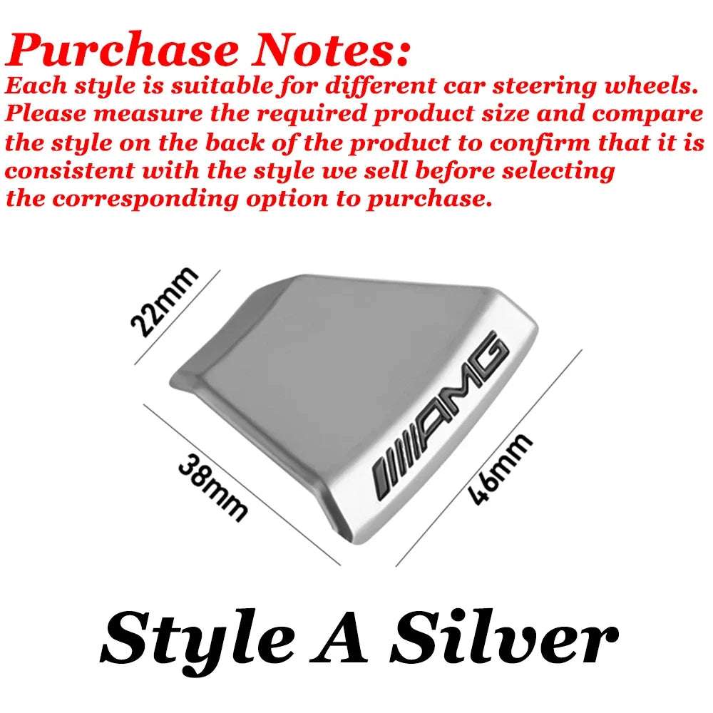 ABS Car Steering Wheel Emblem Sticker Interior Badge Decoration for Mercedes Benz W205 W168 W108 AMG W176 W204 W212 GLC CLA GLA