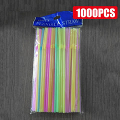 50-1000Pcs Multicolor Drinking Straws rietjes Milk Tea Bar Party Wedding Kitchen Home Accessories Beverage Black Straw Wholesale