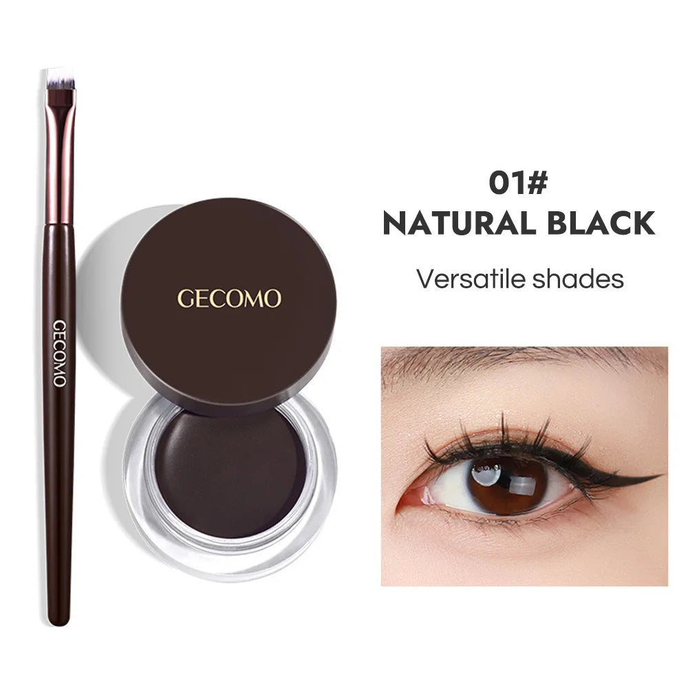 GECOMO Long Wear Matte Eyeliner Gel Cream, Quick Drying Waterproof Eyeliner Gel