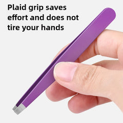 Eyebrow Tweezer 4Pcs Colorful Hair Beauty Fine Hairs Puller Stainless Steel Slanted Eye Brow Clips Removal Makeup Tools