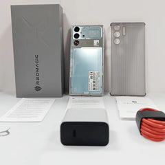 النسخة العالمية Redmagic 10S Pro NX789J Snapdragon 8 Elite الإصدار الرائد 6.853 بوصة Q9 + 144 هرتز AMOLED 50 × 2 + 2 + 16 ميجابكسل 7050 مللي أمبير 80 واط NFC