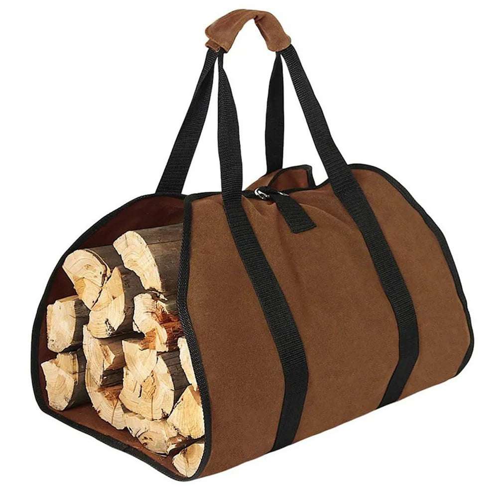 Large Capacity Firewood Storage Bag Waterproof Scratch-resistant Wood Log Carrier Outdoor Camping Firewood Holder Wood Carry Bag